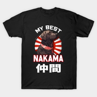 Cute Dog wearing a Kimono - Anime Shirt T-Shirt